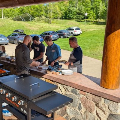 reslife-camp-outside-eating